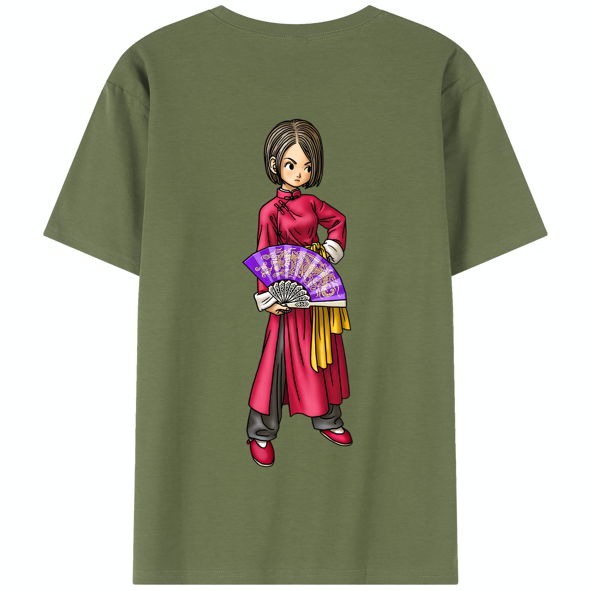 （画像用） ドラゴンクエスト Doragon Kuesuto Dragon Quest 綿100％半袖Tシャツ（背面プリント）